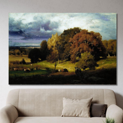 Querce D'Autunno George Inness gin12 quadro stampato su tela