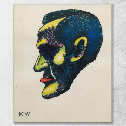 Studio Principale Dal Profilo 10 Fogli Graz Iv Karl Wiener kwn280 quadro stampato su tela