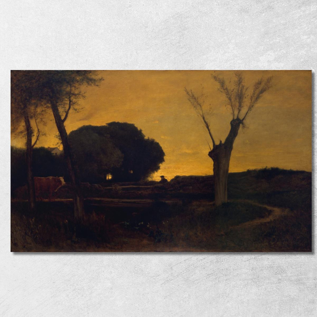 Sera A Medfield Massachusetts George Inness gin27 quadro stampato su tela Sera A Medfield Massachusetts George Inness gin27 quadro stampato su tela