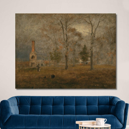 Giorno Grigio A Goochland George Inness gin33 quadro stampato su tela