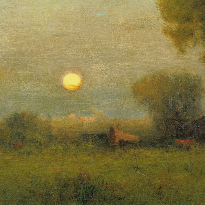 Luna Del Raccolto George Inness gin34 quadro stampato su tela