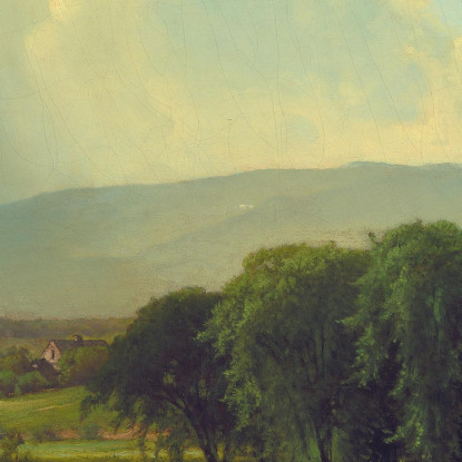 Scena Di Raccolto Nella Valle Del Delaware George Inness gin35 quadro stampato su tela