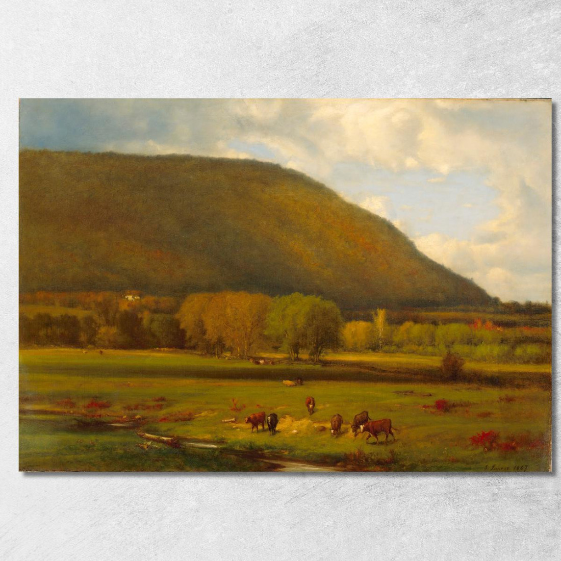 Valle Del Fiume Hudson George Inness gin39 quadro stampato su tela Valle Del Fiume Hudson George Inness gin39 quadro stampato su tela