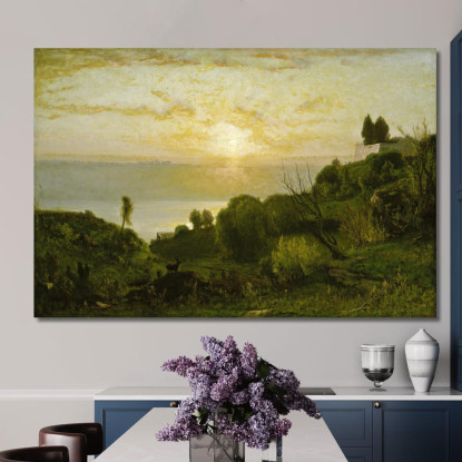 Lago Albano George Inness gin43 quadro stampato su tela