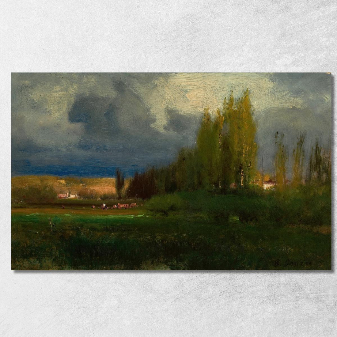 Studio Di Paesaggio George Inness gin52 quadro stampato su tela Studio Di Paesaggio George Inness gin52 quadro stampato su tela