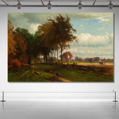 Paesaggio Con Bestiame George Inness gin53 quadro stampato su tela