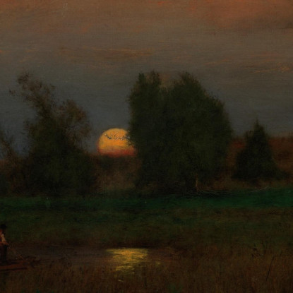Moonrise George Inness gin64 quadro stampato su tela