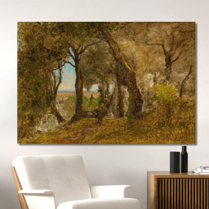 Olivi Ad Albano Italia George Inness gin70 quadro stampato su tela