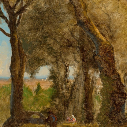 Olivi Ad Albano Italia George Inness gin70 quadro stampato su tela