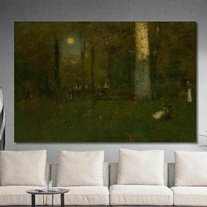 Picnic Nei Boschi Montclair New Jersey George Inness gin76 quadro stampato su tela