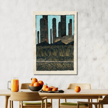 Studio Principale Dal Profilo 10 Fogli Graz Xiv Karl Wiener kwn289 quadro stampato su tela