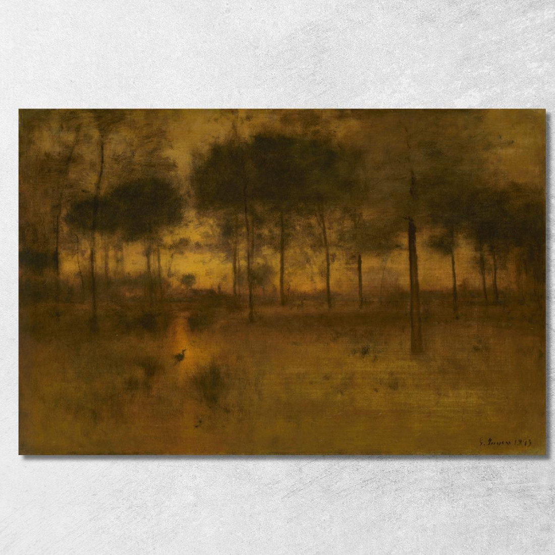 La Dimora Dell'Airone George Inness gin93 quadro stampato su tela La Dimora Dell'Airone George Inness gin93 quadro stampato su tela