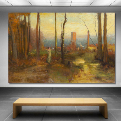 Il Ruscello Del Mulino Montclair New Jersey George Inness gin97 quadro stampato su tela