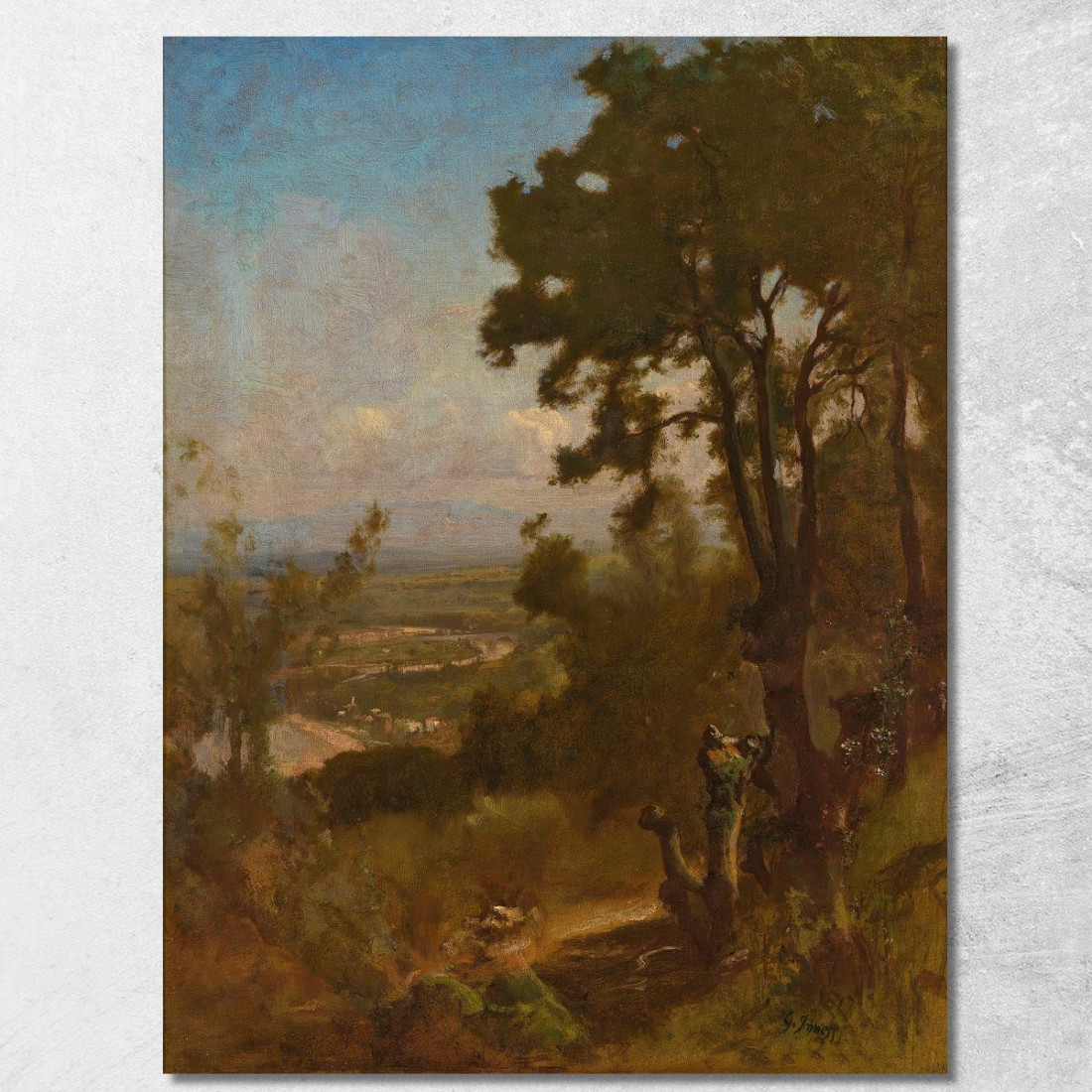 Valle Vicino A Perugia George Inness gin108 quadro stampato su tela Valle Vicino A Perugia George Inness gin108 quadro stampato su tela