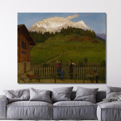 Sera In Svizzera Ii Hans Thoma hth1 quadro stampato su tela