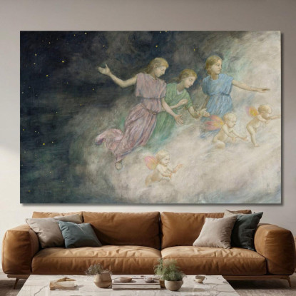 Angeli – Annunciazione Hans Thoma hth8 quadro stampato su tela