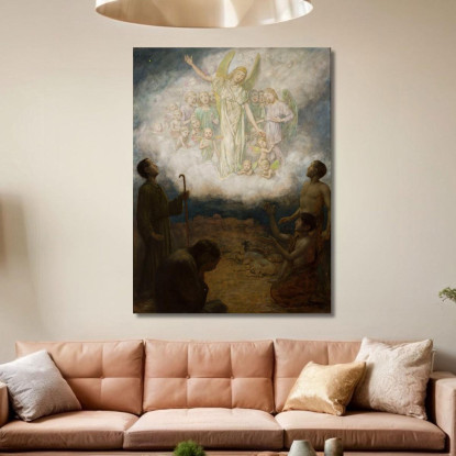 Annunciazione Ai Pastori Hans Thoma hth9 quadro stampato su tela