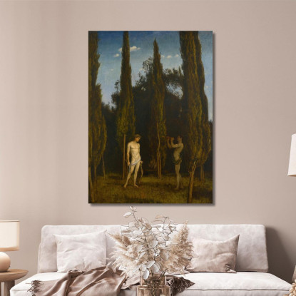 Apollo E Marsia 2 Hans Thoma hth10 quadro stampato su tela