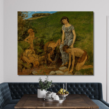 Alla Fonte Hans Thoma hth12 quadro stampato su tela
