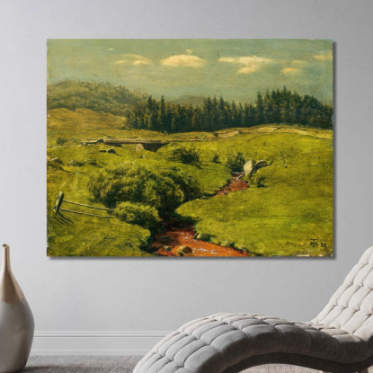 Il Ruscello Marrone Hans Thoma hth26 quadro stampato su tela
