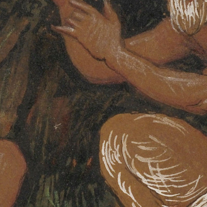 Fauno E Giovane Hans Thoma hth38 quadro stampato su tela