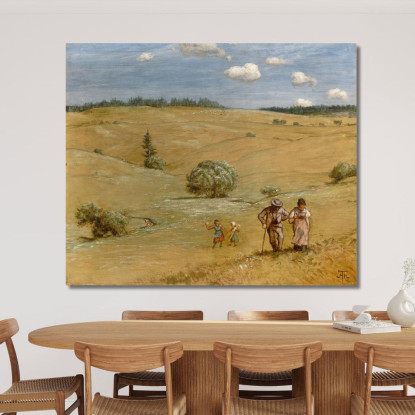 Paesaggio Collinare Hans Thoma hth41 quadro stampato su tela