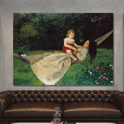 Nell'Amaca Hans Thoma hth42 quadro stampato su tela