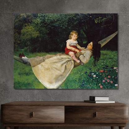Nell'Amaca Hans Thoma hth42 quadro stampato su tela
