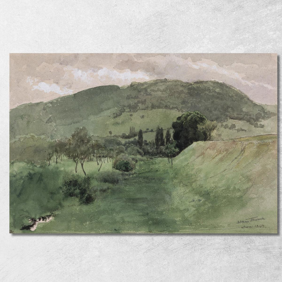 Paesaggio Nella Foresta Nera 2 Hans Thoma hth46 quadro stampato su tela Paesaggio Nella Foresta Nera 2 Hans Thoma hth46 quadro stampato su tela