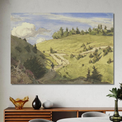 Paesaggio Nella Foresta Nera Hans Thoma hth47 quadro stampato su tela
