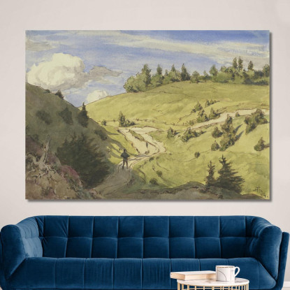 Paesaggio Nella Foresta Nera Hans Thoma hth47 quadro stampato su tela
