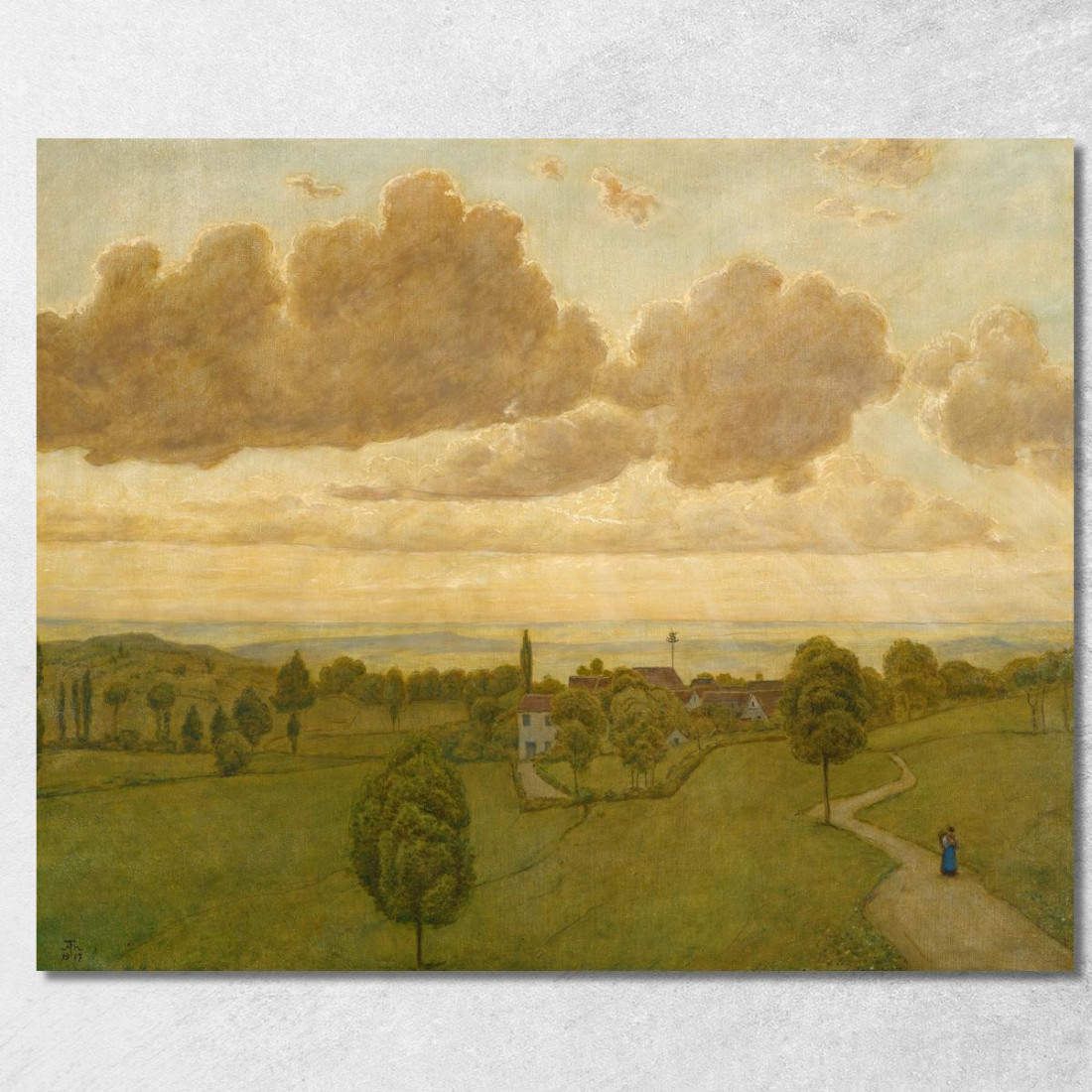 Paesaggio Hans Thoma hth48 quadro stampato su tela Paesaggio Hans Thoma hth48 quadro stampato su tela