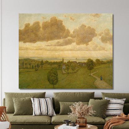 Paesaggio Hans Thoma hth48 quadro stampato su tela