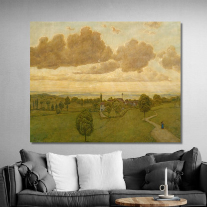 Paesaggio Hans Thoma hth48 quadro stampato su tela