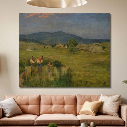Piccolo Giardino Nella Foresta Nera Hans Thoma hth49 quadro stampato su tela