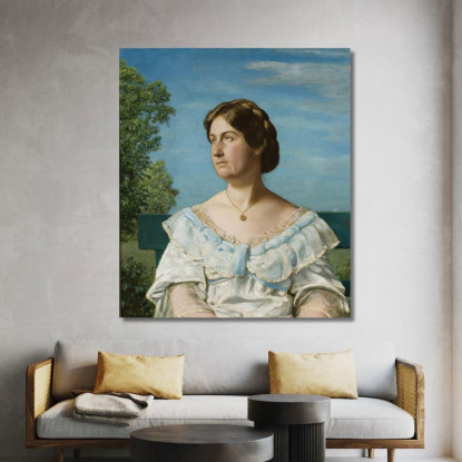 Ritratto Di Ella Blaue Figlia Adottiva Dell'Artista Hans Thoma hth60 quadro stampato su tela