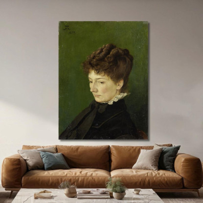 Ritratto Di Ida Müller Nata Scholderer Hans Thoma hth61 quadro stampato su tela