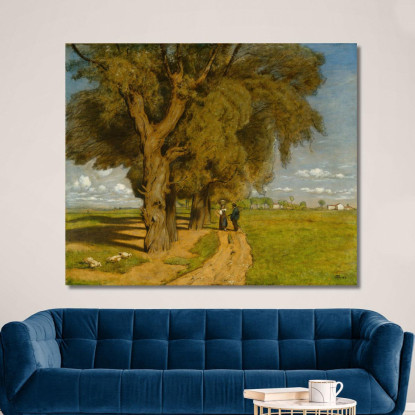 Paesaggio Estivo Vicino A Karlsruhe Hans Thoma hth71 quadro stampato su tela