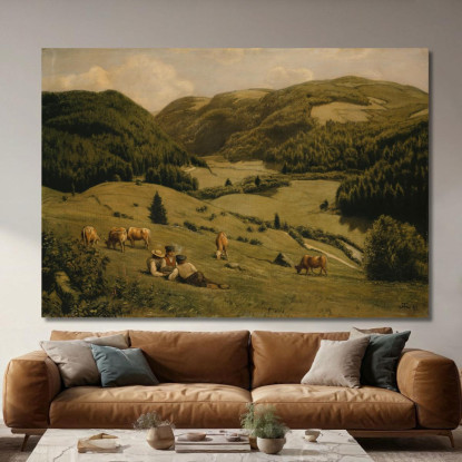 La Valle Dell'Alb Vicino A Sankt Blasien Hans Thoma hth75 quadro stampato su tela
