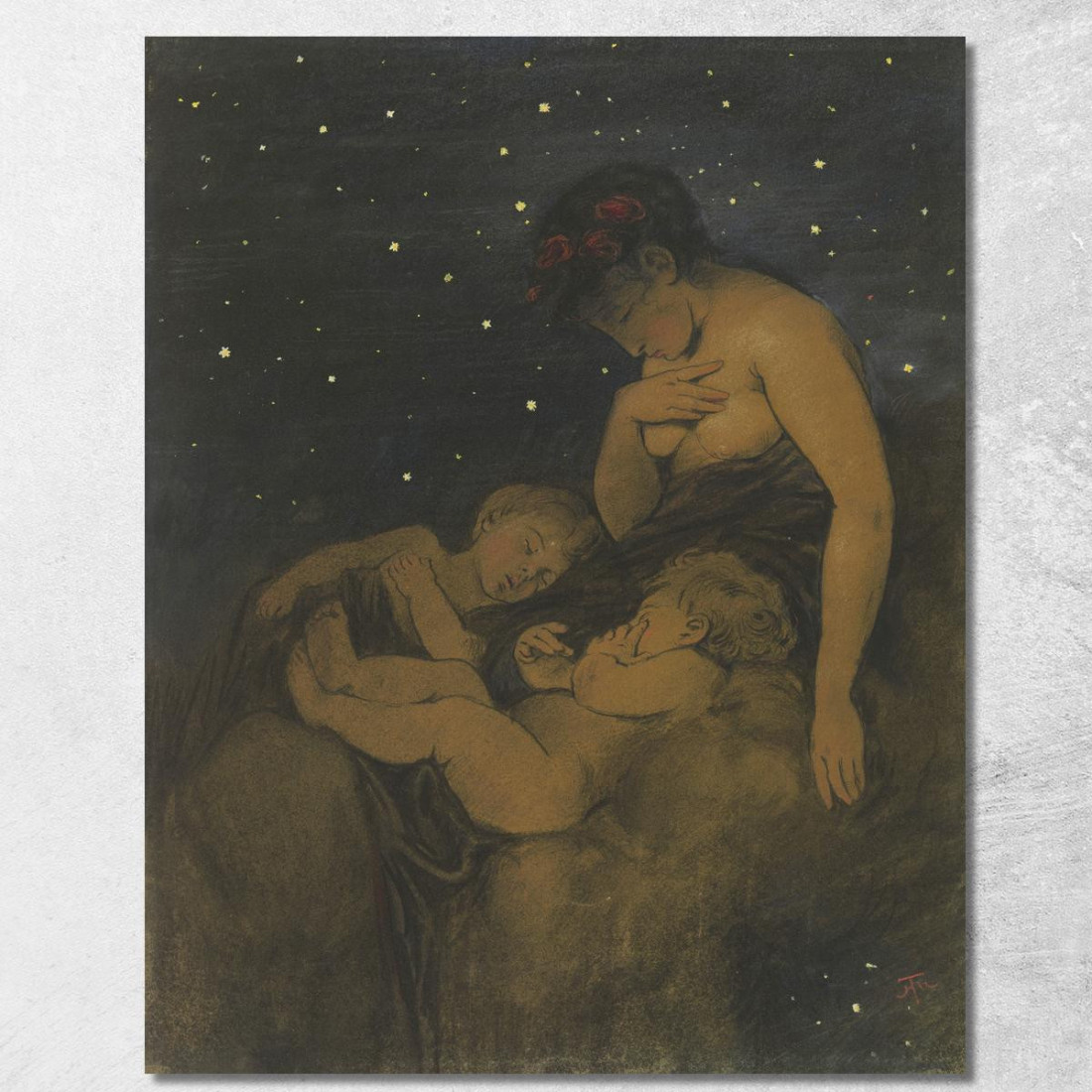 La Notte Hans Thoma hth79 quadro stampato su tela La Notte Hans Thoma hth79 quadro stampato su tela