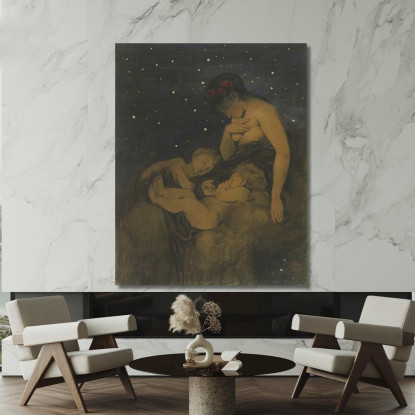 La Notte Hans Thoma hth79 quadro stampato su tela