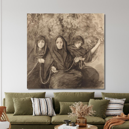 Le Tre Norne Hans Thoma hth84 quadro stampato su tela