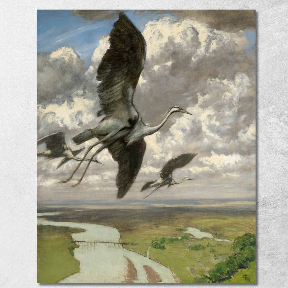 Uccelli Meravigliosi Hans Thoma hth88 quadro stampato su tela Uccelli Meravigliosi Hans Thoma hth88 quadro stampato su tela