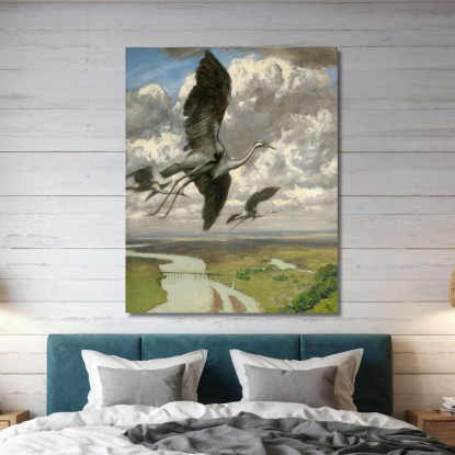 Uccelli Meravigliosi Hans Thoma hth88 quadro stampato su tela