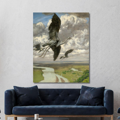 Uccelli Meravigliosi Hans Thoma hth88 quadro stampato su tela