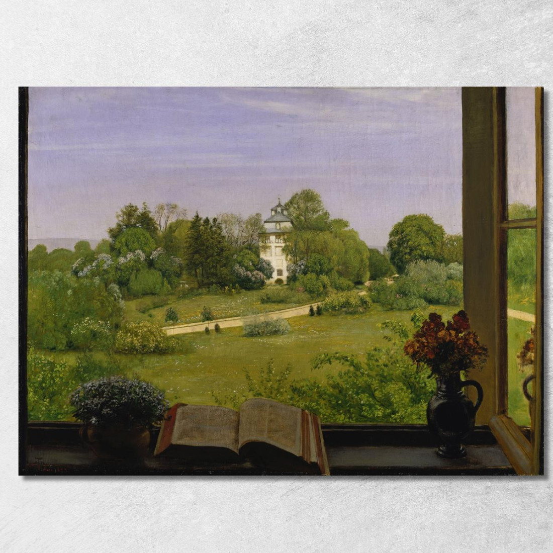 La Landa Desolata: Vista Sul Parco Di Holzhausen Hans Thoma hth90 quadro stampato su tela La Landa Desolata: Vista Sul Parco Di Holzhausen Hans Thoma hth90 quadro stampato su tela