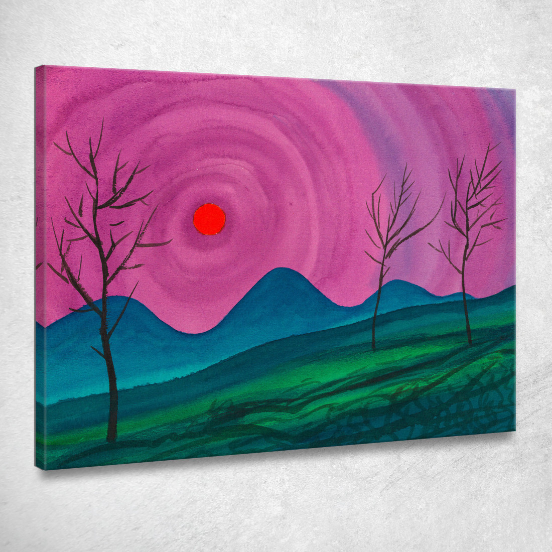 Paesaggio 4 Karl Wiener kwn304 quadro stampato su tela Paesaggio 4 Karl Wiener kwn304 quadro stampato su tela