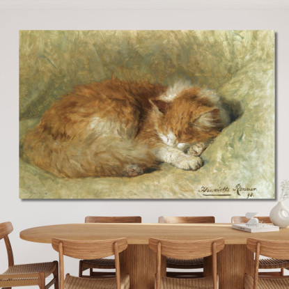 Un Gatto Che Dorme Henriëtte Ronner-Knip hrk4 quadro stampato su tela