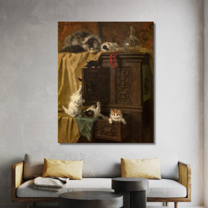 Comportamento Scorretto Henriëtte Ronner-Knip hrk14 quadro stampato su tela
