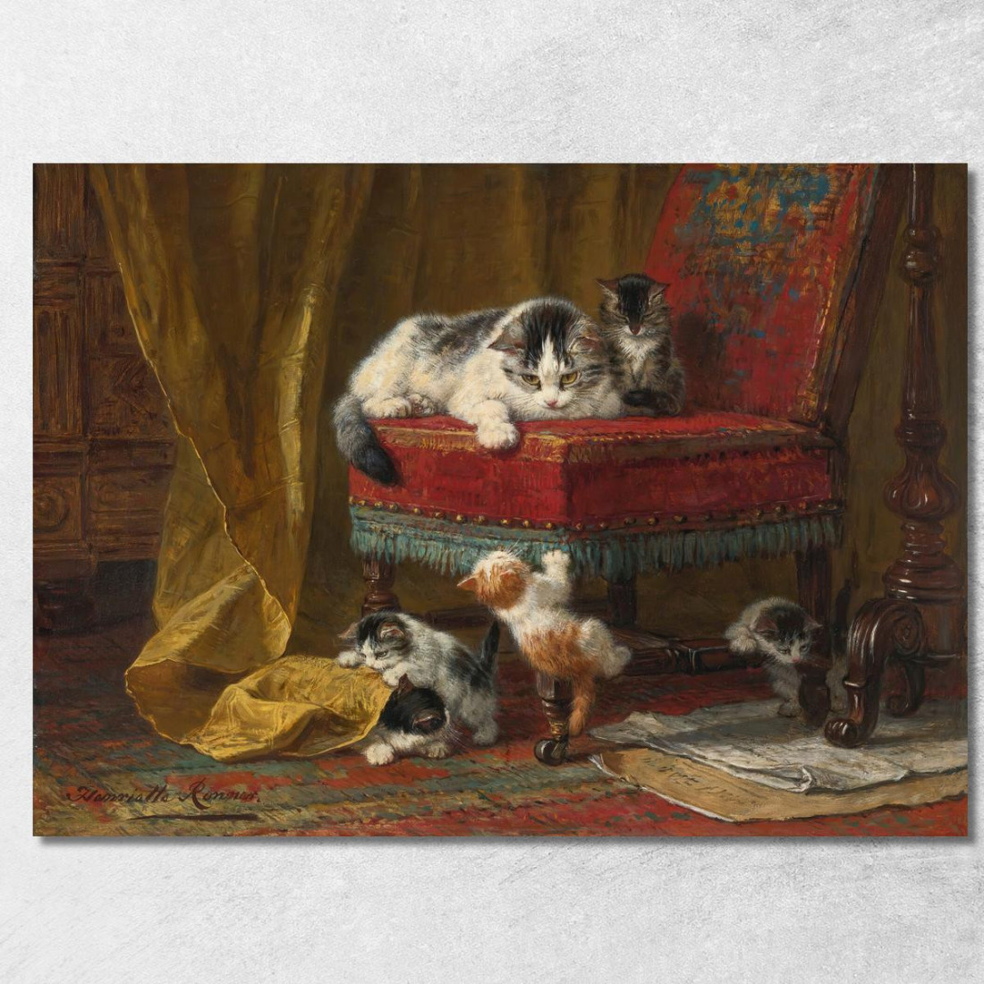 Orgoglio Materno 3 Henriëtte Ronner-Knip hrk15 quadro stampato su tela Orgoglio Materno 3 Henriëtte Ronner-Knip hrk15 quadro stampato su tela